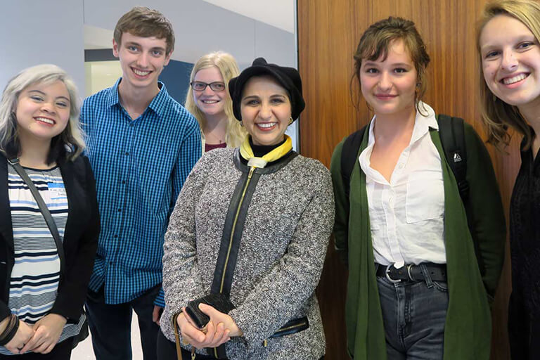Students and Faculty posing for the camera.