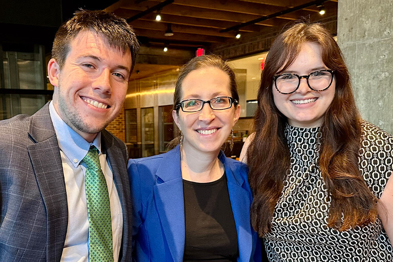 Left to right: Grant Morgan, Wendy Leutert , and Elizabeth Weaver in Washington, D.C. in October, 2024